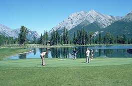 Bow Valley Park Campgrounds close to many golf courses.